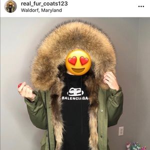 Real Fox fur coat womens size small